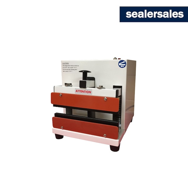 8 W-Series Table-Top Direct Heat Sealer W/ 10mm Meshed Seal Width - PTFE Coated